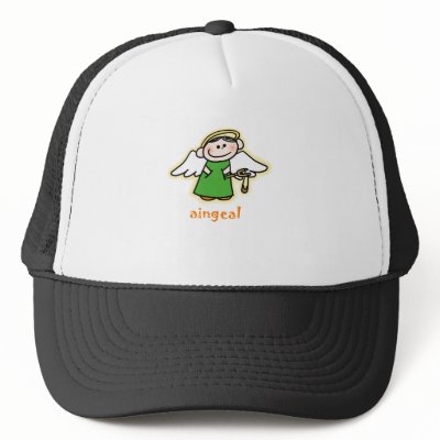 aingeal (little angel in Irish) Trucker Hat by tinycow