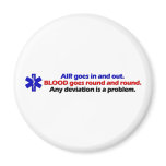 Air/Blood Fridge Magnets