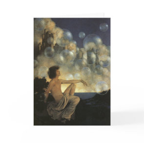 Air Castles, Maxfield Parrish card