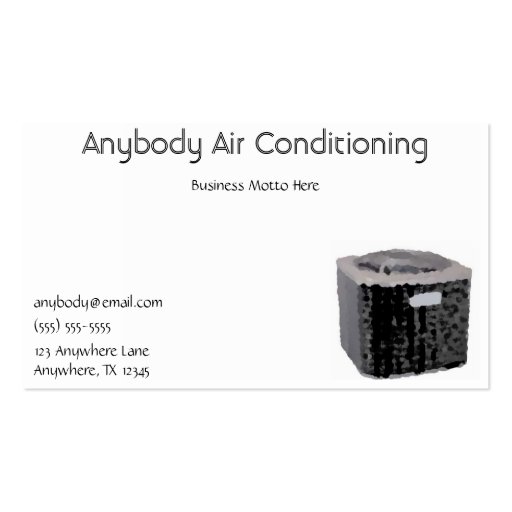 Air Conditioner Business Card Zazzle