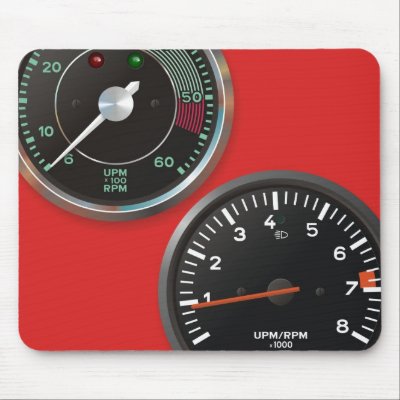 Air-cooled rev counter inspired by 911 and 356 mouse pads by techvinci