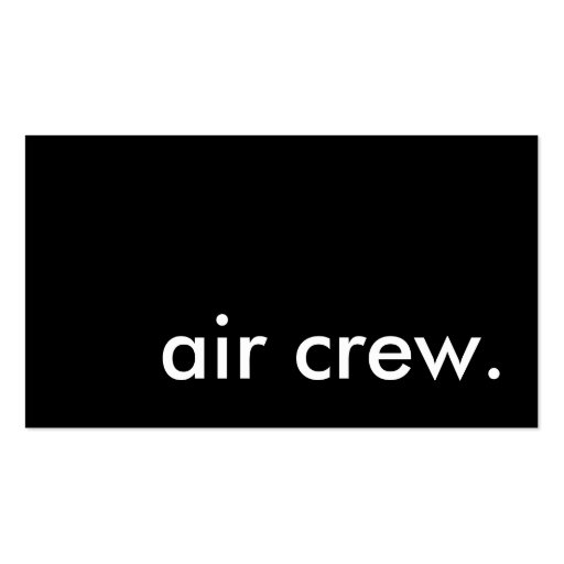 air crew. business cards