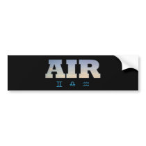 Air Element with Zodiac Signs Bumper Stickers