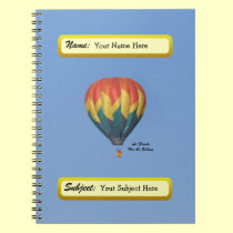 Air Flambe Hot Air Balloon Notebook notebooks