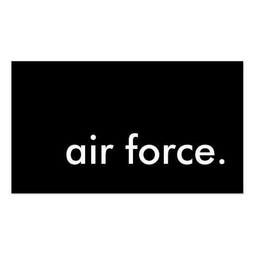 air force. business cards (front side)