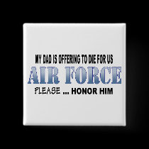 Air Force Dad Honor buttons