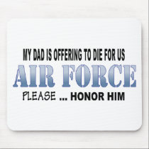 Air Force Dad Honor mousepads