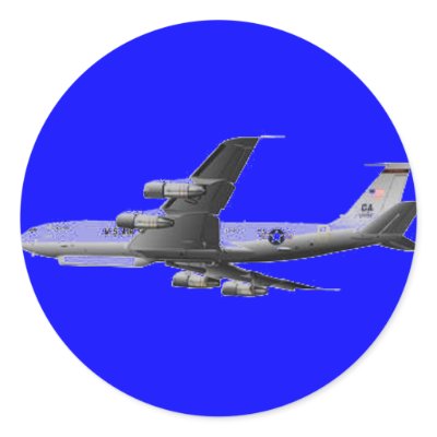 AIR FORCE JET AIRCRAFT ROUND STICKERS by dogiron