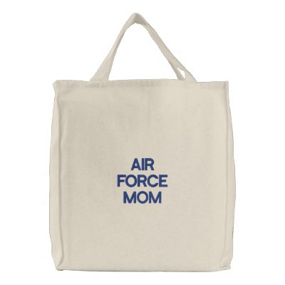Air Force Mom Embroidered Bag by ArmyMomCreations