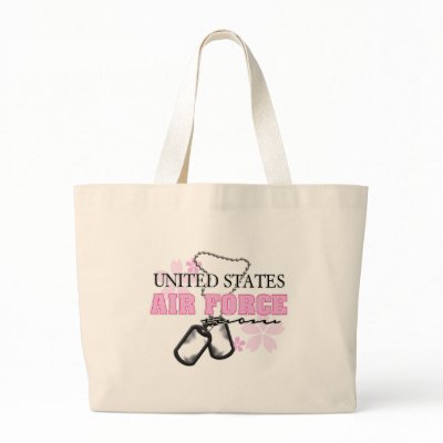 Air Force Mom flowers Tote Bags by hooah_designs