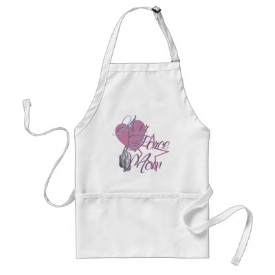 Air Force Mom Heart N Star Apron by ArmyMomCreations