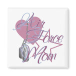 Air Force Mom Heart N Star Magnets