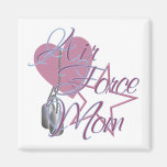 Air Force Mom Heart N Star Magnets