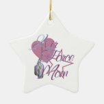Air Force Mom Heart N Star Ornaments