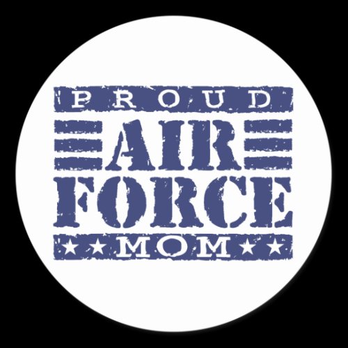 Air Force Mom Round Sticker