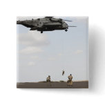 Air Force pararescuemen conduct a combat insert Pinback Buttons
