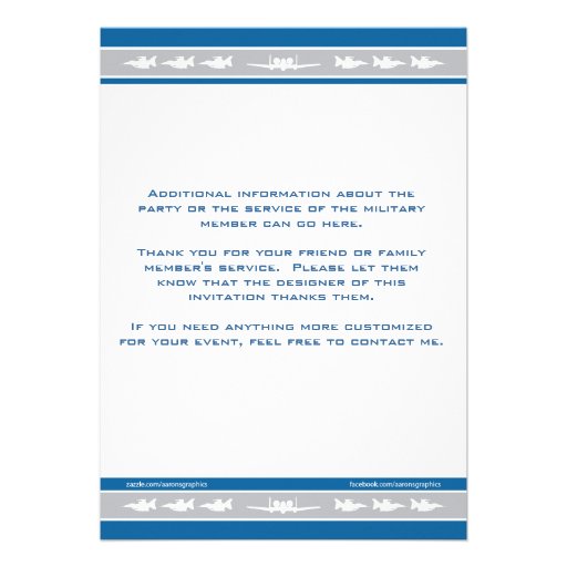 Air Force Send Off Deployment Party Invitation