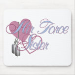 Air Force Sister Hearts N Dog Tags Mousepad