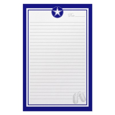 Air Force Star Stationery Paper by ArmyMomCreations