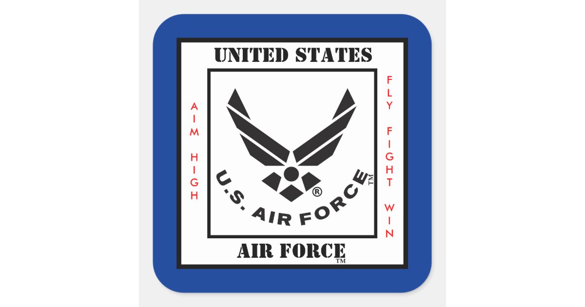 Air Force Symbol Square Sticker | Zazzle