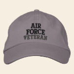 "Air Force Veteran" embroidered hats