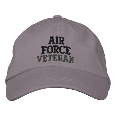 "Air Force Veteran" Embroidered Baseball Caps by cowboyannie