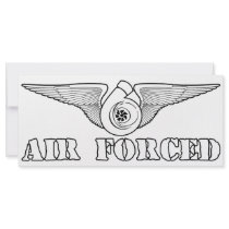 Air Forced rack cards by boltzdesignz Air Forced rack cards