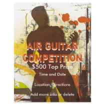 Air Guitar Competition Music Flyer by ZazzleFlyers Air Guitar Competition Music Flyer