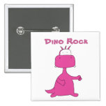 air guitar dino, Dino Rock Pinback Buttons