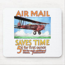 Air Mail Saves Time Mousepad