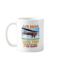 Air Mail Saves Time Mugs