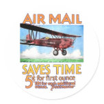 Air Mail Saves Time Sticker