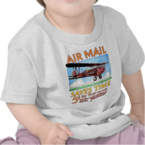 Air Mail Saves Time Tee Shirts