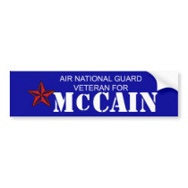 Air Nat Guard Vet for McCain Bumper Sticker bumper stickers