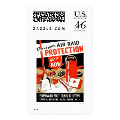 Air Raid Protection 1943 WPA Postage by lc_wpa