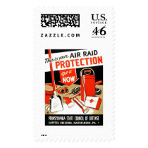 Air Raid Protection 1943 WPA Postage