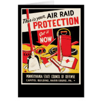 Air Raid Protection Greeting Cards