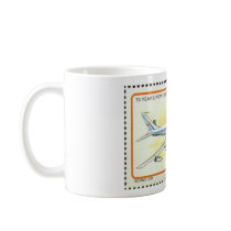 Air Rhodesia Mug with Commemorative Stamp.