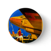 Air, Sea and Land Travel Round Magnet Pins