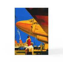Air, Sea and Land Travel Vertical Greeting Card