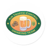 Air Traffic Control Drinking Team Round Sticker