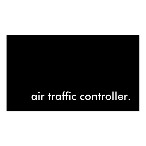 air traffic controller. business card template (front side)