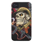 Airborne Marine Corps Parachute Skull by Al Rio Case-Mate iPhone 4 Cases