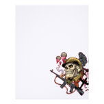 Airborne Marine Corps Parachute Skull by Al Rio Custom Letterhead