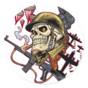 Airborne Marine Corps Parachute Skull by Al Rio stickers by AlRioArt Airborne Marine Corps Parachute Skull by Al Rio stickers