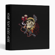 Airborne or Marine Paratrooper Skull with Helmet Binder