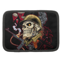 Airborne or Marine Paratrooper Skull with Helmet Folio Planner