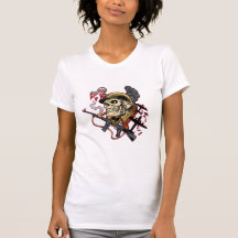 Airborne or Marine Paratrooper Skull with Helmet Tee Shirts