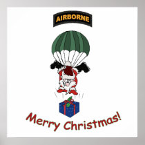 Airborne Santa Print