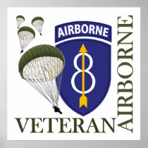 Airborne Veteran - 8th ID Patch Posters